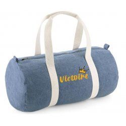 Sac polochon denim prénom +... 2