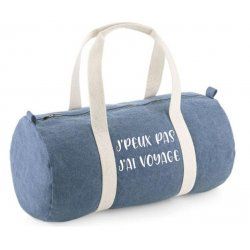 Sac polochon denim j'peux...