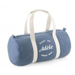 Sac polochon denim prénom +... 2