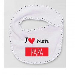 Bavoir j'aime mon papa 2