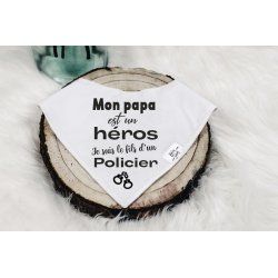 Bavoir bandana mon papa est... 2