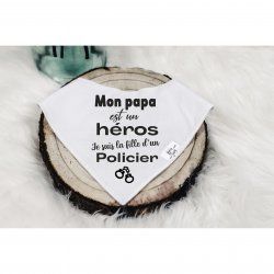 Bavoir bandana mon papa est... 2