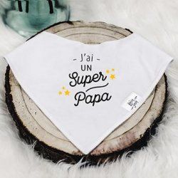 Bavoir bandana super papa
