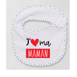 Bavoir j'aime ma maman 2