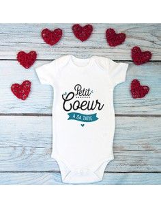 Body petit cœur à sa tatie - La folie du personnalisé