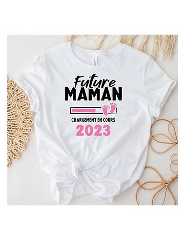 T-shirt future maman chargement en cours - T-shirt annonce grossesse