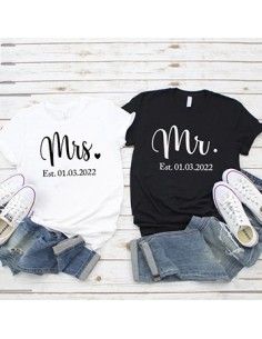 T-shirt couple Mrs & Mr