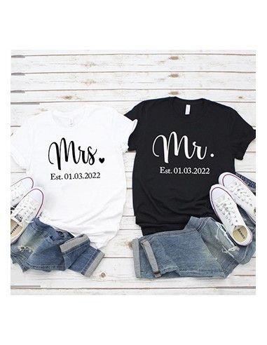 T-shirt couple Mrs & Mr