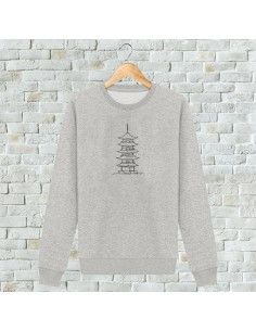 Sweat brodé tour japonaise