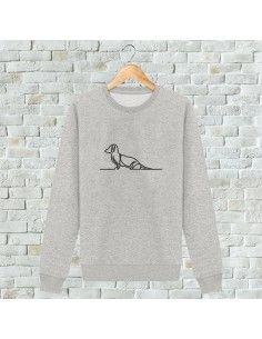 Sweat brodé teckel