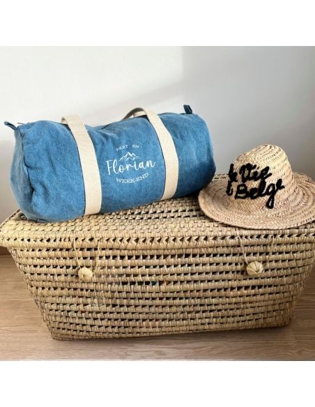 Sac polochon personnalisé part en week-end - La folie du personnalisé