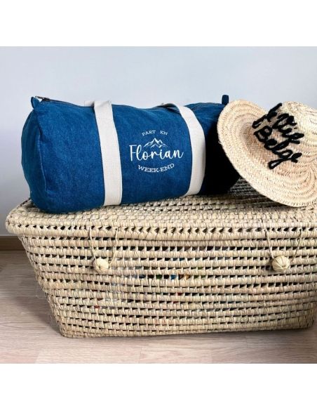 Sac polochon personnalisé part en week-end - La folie du personnalisé