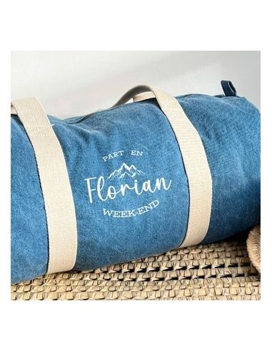 Sac polochon personnalisé part en week-end - La folie du personnalisé