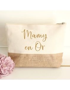Trousse évasée mamy en or