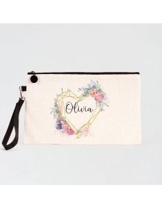 Trousse fleurs et prénom 2