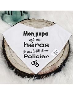 Bavoir bandana mon papa est...