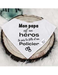 Bavoir bandana mon papa est...