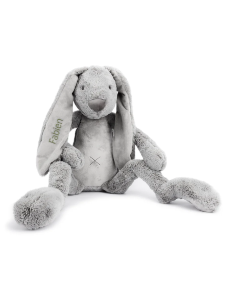 Peluche Happy Horse lapin brodée couleur bleu