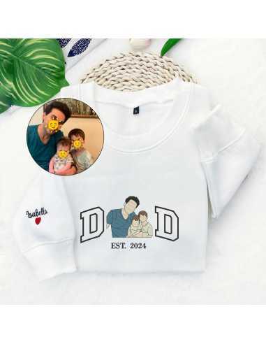 Sweat Dad ou Papa brodé avec votre...