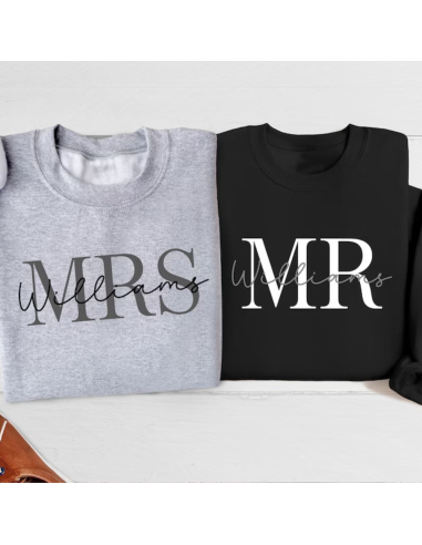 Sweat couple Mrs ou Mr + nom