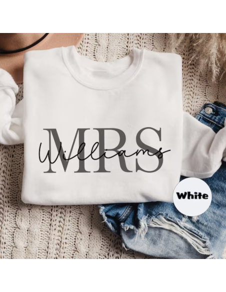 Sweat couple Mrs ou Mr + nom