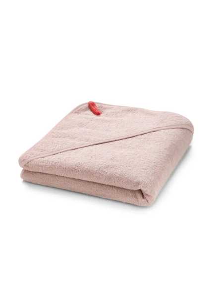 Cape de bain coton bio brodée prénom initiale fleurie