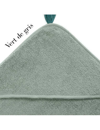 Cape de bain coton bio brodée prénom...