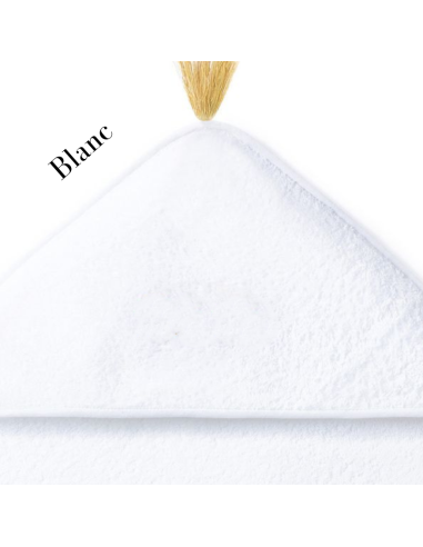 Cape de bain coton bio brodée prénom...