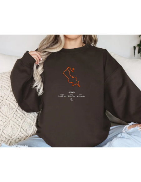 Votre performance Strava personnalisée sur sweat - La folie du personnalisé