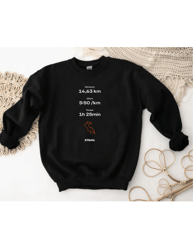 Votre performance Strava personnalisée sur sweat - La folie du personnalisé