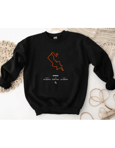 Votre performance Strava personnalisée sur sweat - La folie du personnalisé