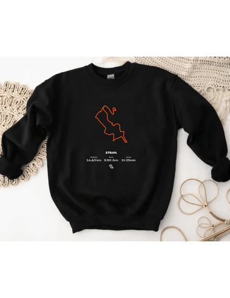Votre performance Strava personnalisée sur sweat - La folie du personnalisé