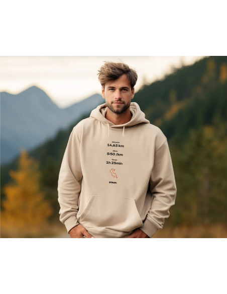 Votre performance Strava personnalisée sur sweat - La folie du personnalisé