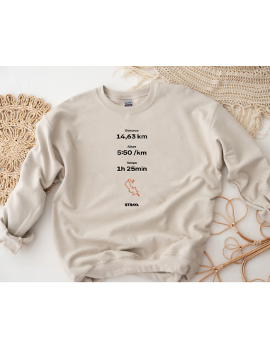 Votre performance Strava personnalisée sur sweat - La folie du personnalisé