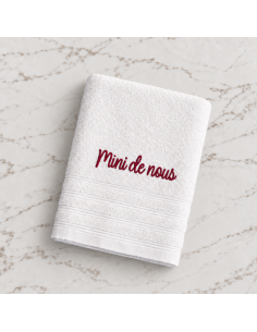 Serviette brodée Mini de nous 2