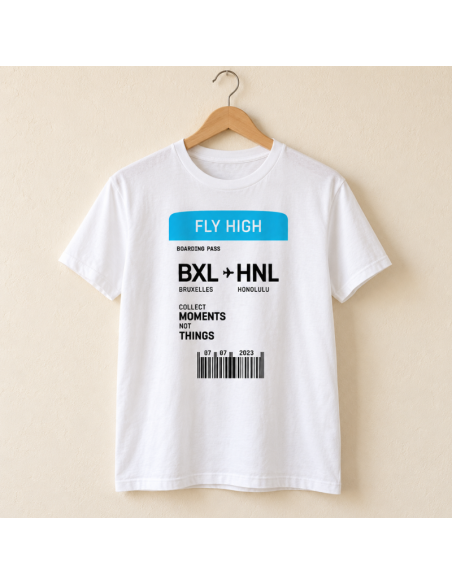 Boarding Pass T-Shirt - La folie du personnalisé