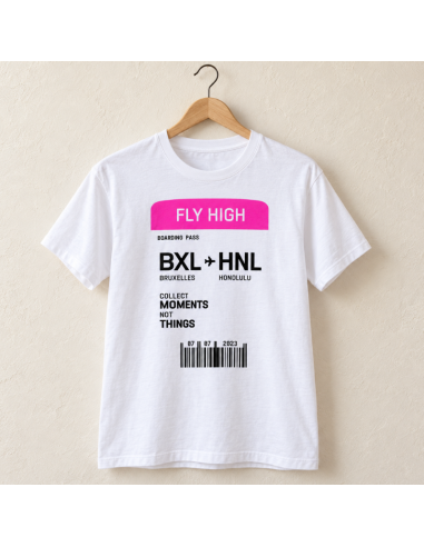 Boarding Pass T-Shirt - La folie du personnalisé