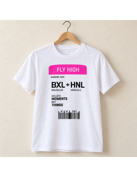 Boarding Pass T-Shirt - La folie du personnalisé