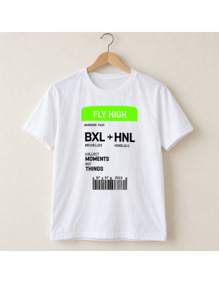 Boarding Pass T-Shirt - La folie du personnalisé