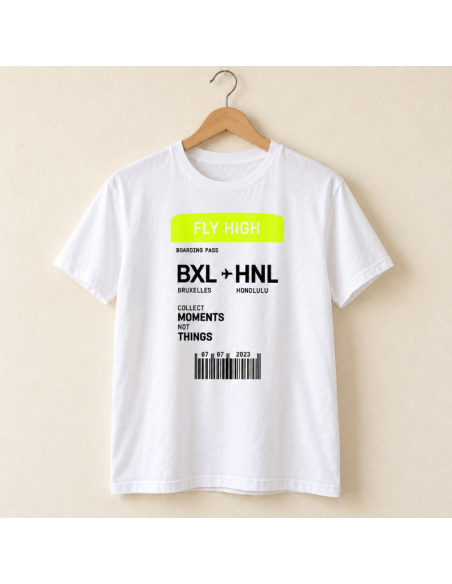 Boarding Pass T-Shirt - La folie du personnalisé
