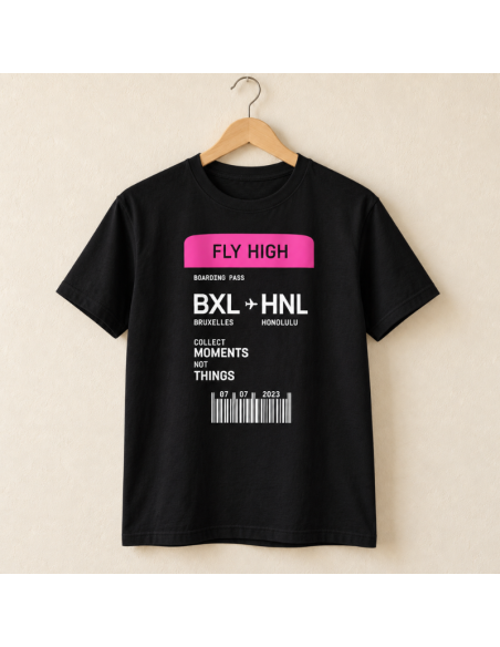 Boarding Pass T-Shirt - La folie du personnalisé